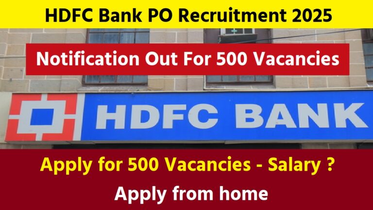 HDFC Bank PO Recruitment 2025