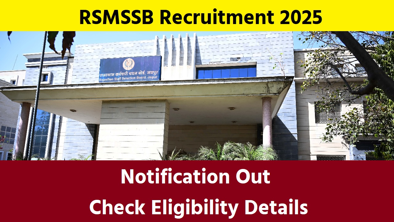 RSMSSB Recruitment 2025